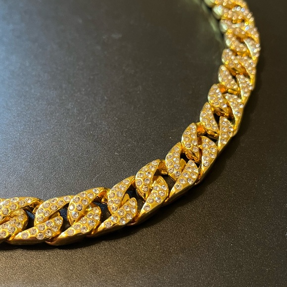 Blinged Gold Chain - No Tarnishing, Solid weight - Picture 2 of 3